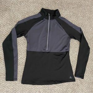 RBX Performance Women’s Medium LS Black Grey Shirt 1/2 Zip *logo worn-see pic